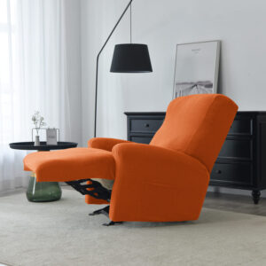 Recliner Orange Jacquard Cover for an armchair