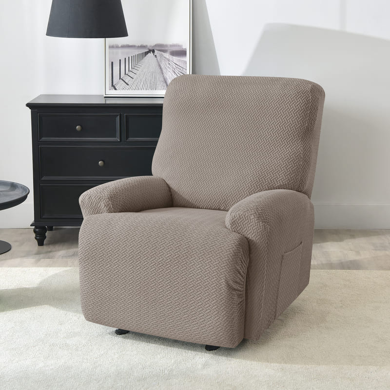 Recliner Taupe Microfiber Cover for an armchair 2 Recliner Taupe Microfiber Cover for an armchair - Image 2
