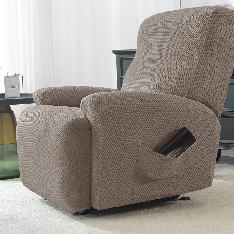 Recliner Taupe Microfiber Cover for an armchair 3 Recliner Taupe Microfiber Cover for an armchair - Image 3