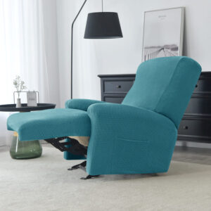 Recliner Teal Jacquard Cover for an armchair