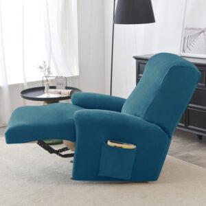 Recliner Teal Velvet Cover for an armchair