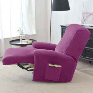 Recliner Velvet Magenta Cover for an armchair