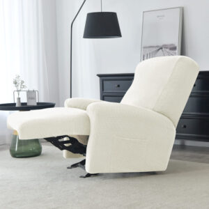 Recliner White Jacquard Cover for an armchair