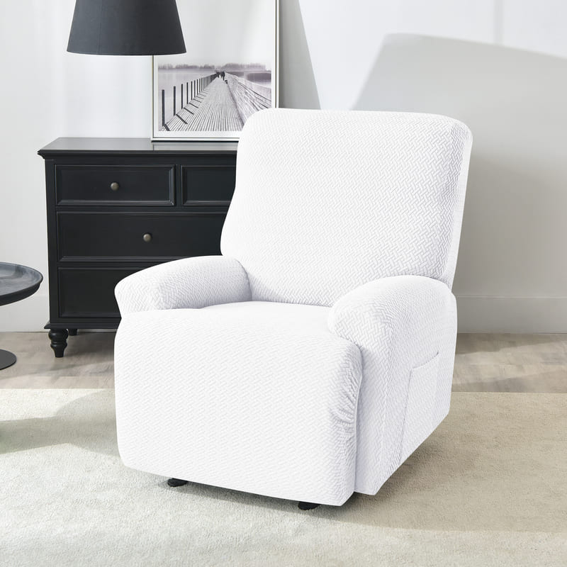 Recliner White Microfiber Cover for an armchair 2 Recliner White Microfiber Cover for an armchair - Image 2