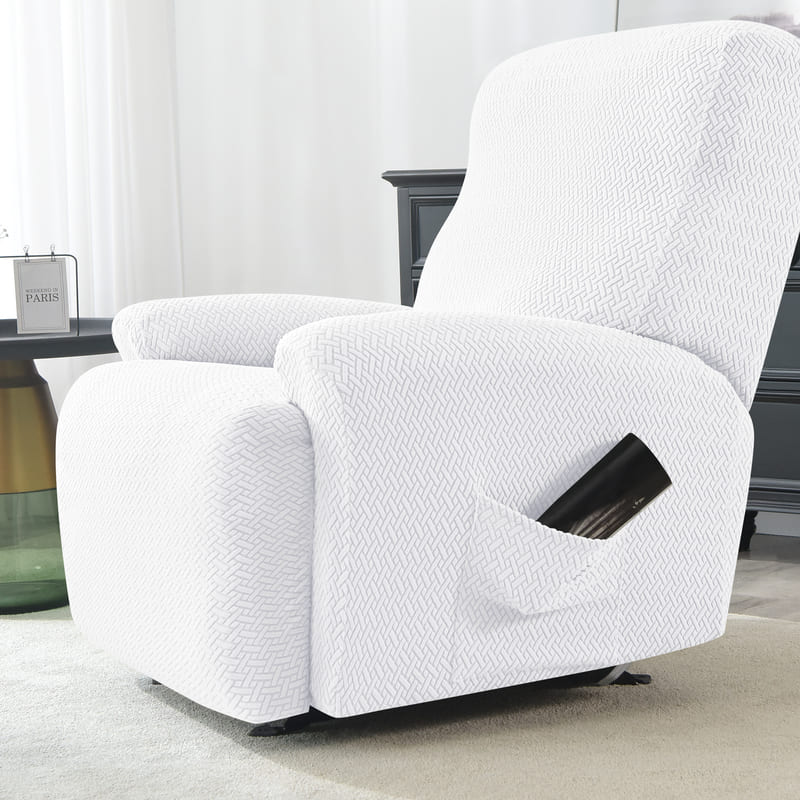 Recliner White Microfiber Cover for an armchair 3 Recliner White Microfiber Cover for an armchair - Image 3