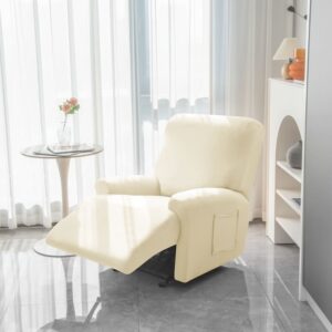 Recliner White Off-White Cover for an armchair