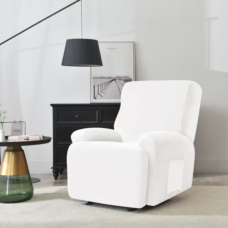 Recliner White Velvet Cover for an armchair 2 Recliner White Velvet Cover for an armchair - Image 2