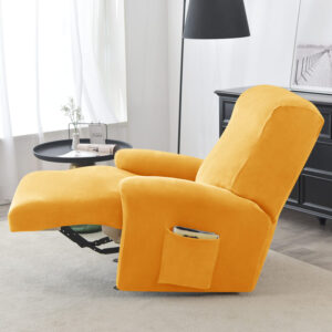 Recliner Yellow Velvet Cover for an armchair