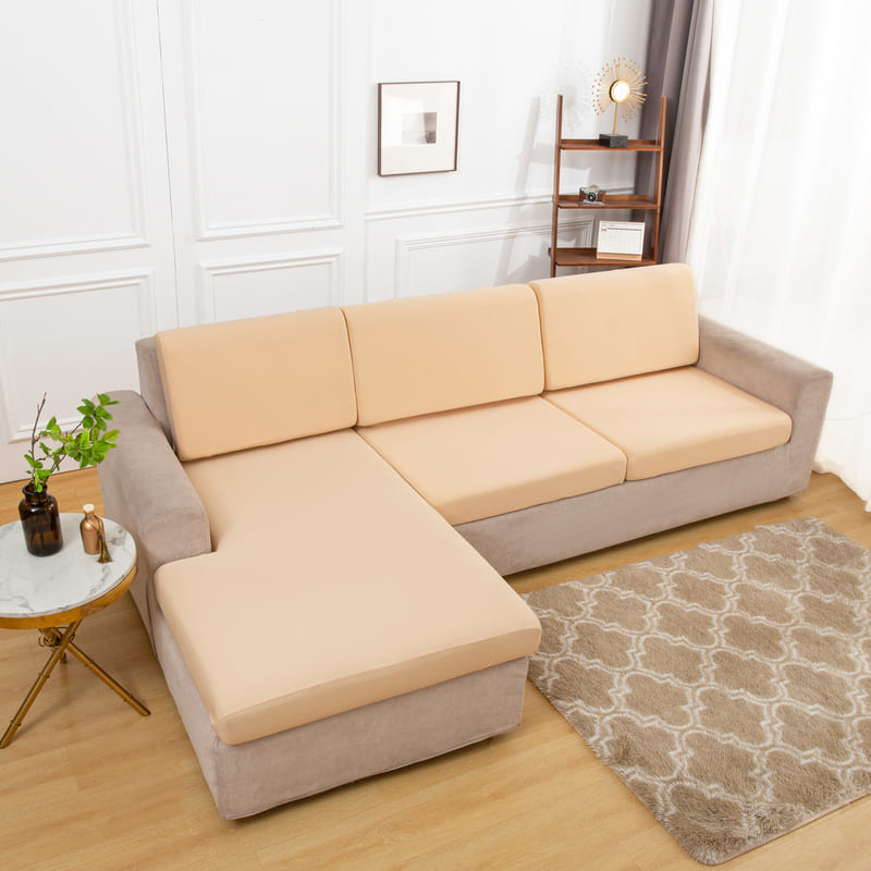 Stretch Beige Cover for a sofa 2 Stretch Beige Cover for a sofa - Image 2