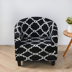 Black Stretch Tub Chair Cover