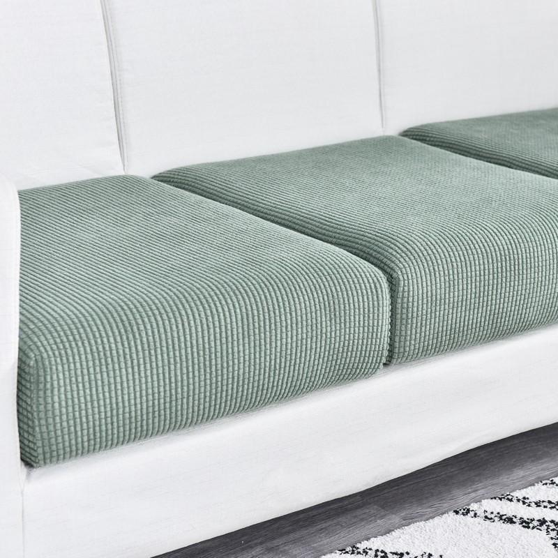 Stretch Moss Green Cover for a sofa seat cushion 6 Stretch Moss Green Cover for a sofa seat cushion - Image 6