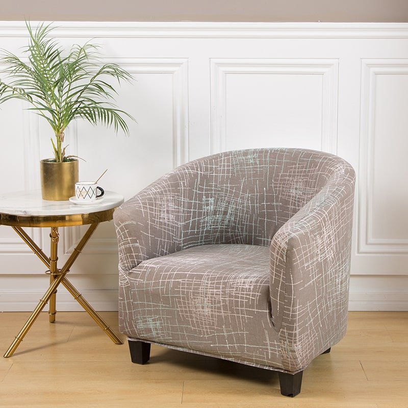 Striped Modern Cover for an armchair 2 Striped Modern Cover for an armchair - Image 2