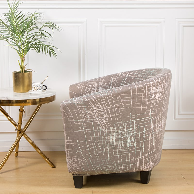 Striped Modern Cover for an armchair 3 Striped Modern Cover for an armchair - Image 3