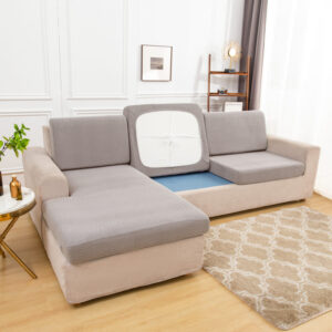 Taupe Microfiber Cover for a seat cushion