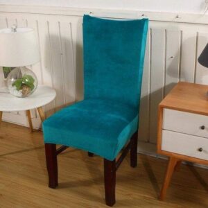 Teal Velvet Cover for a dining chair