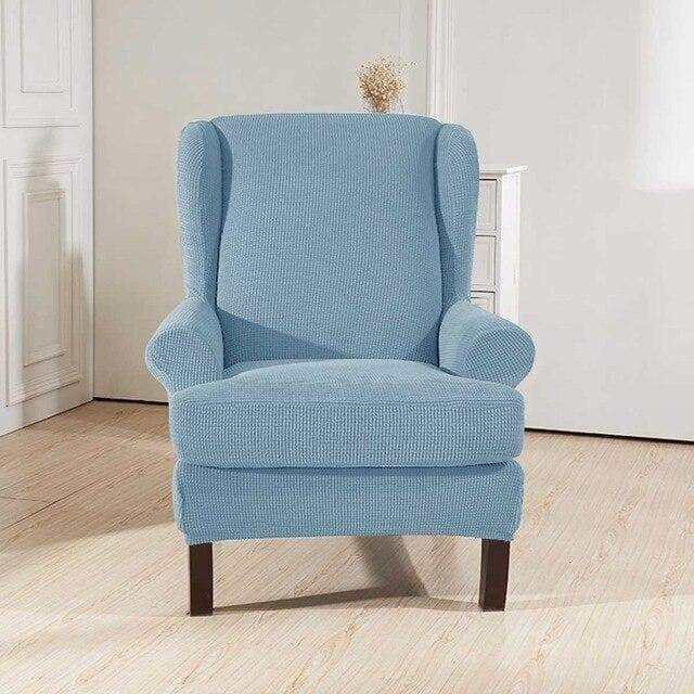 Blue Wingback Cover for an armchair, model LOU-143 1 Blue Wingback Cover for an armchair, model LOU-143