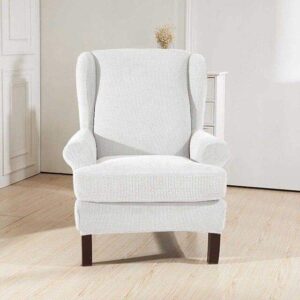 White Wingback Cover for an armchair