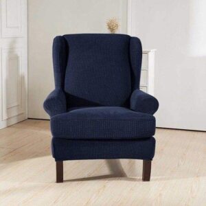 Blue Wingback Cover for an armchair