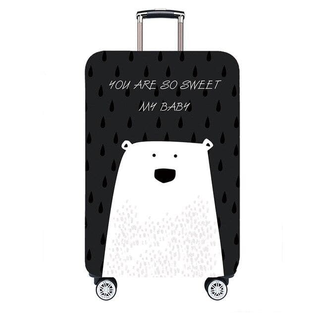 White Bear Cover for a suitcase 1 White Bear Cover for a suitcase