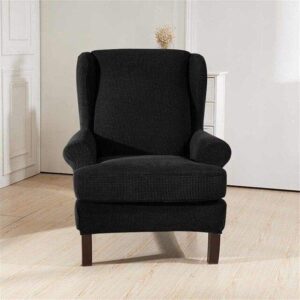 Black Wingback Cover for an armchair