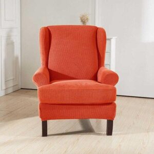 Orange Wingback Cover for an armchair