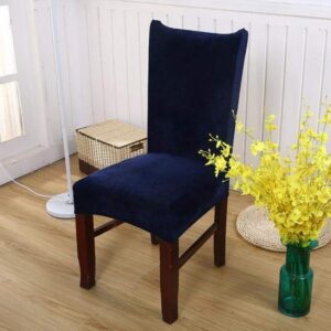 Navy Velvet Cover for a dining chair