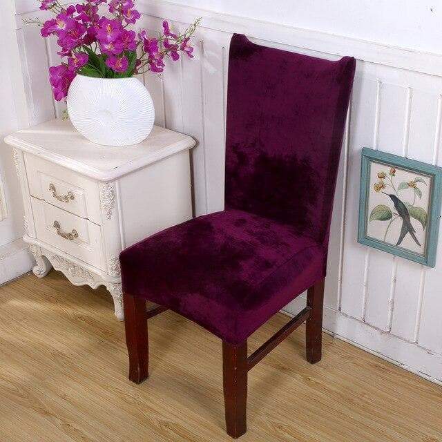 Velvet Plum Cover for a dining chair 1 Velvet Plum Cover for a dining chair