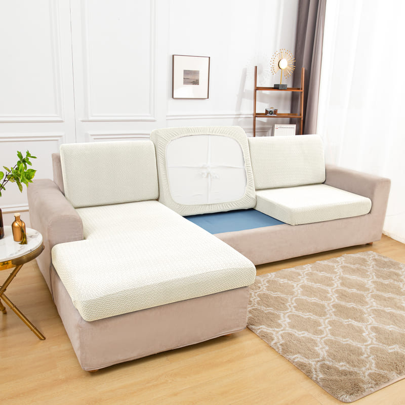 White Microfiber Cover for a seat cushion 1 White Microfiber Cover for a seat cushion