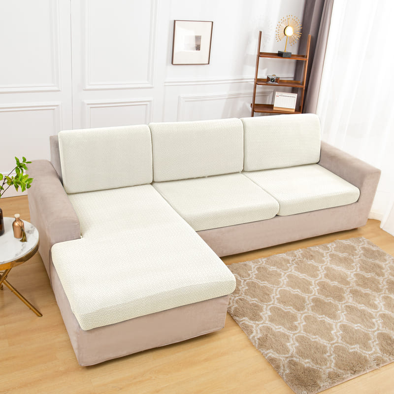 White Microfiber Cover for a seat cushion 3 White Microfiber Cover for a seat cushion - Image 3