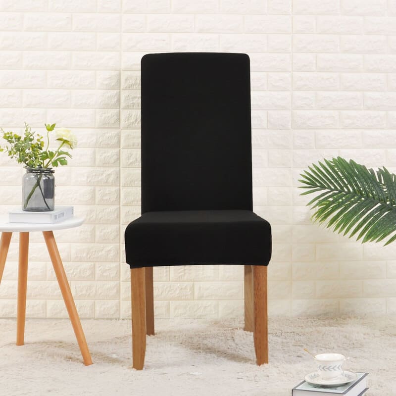 Wide Black Cover for a dining chair 2 Wide Black Cover for a dining chair - Image 2