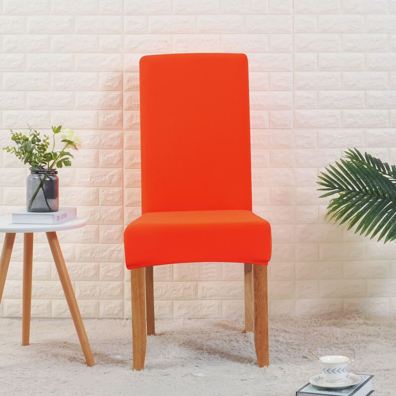 Wide Orange Cover for a dining chair 2 Wide Orange Cover for a dining chair - Image 2