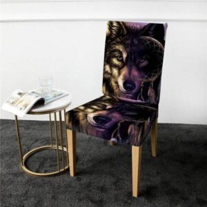 Wolf Cover for a dining chair