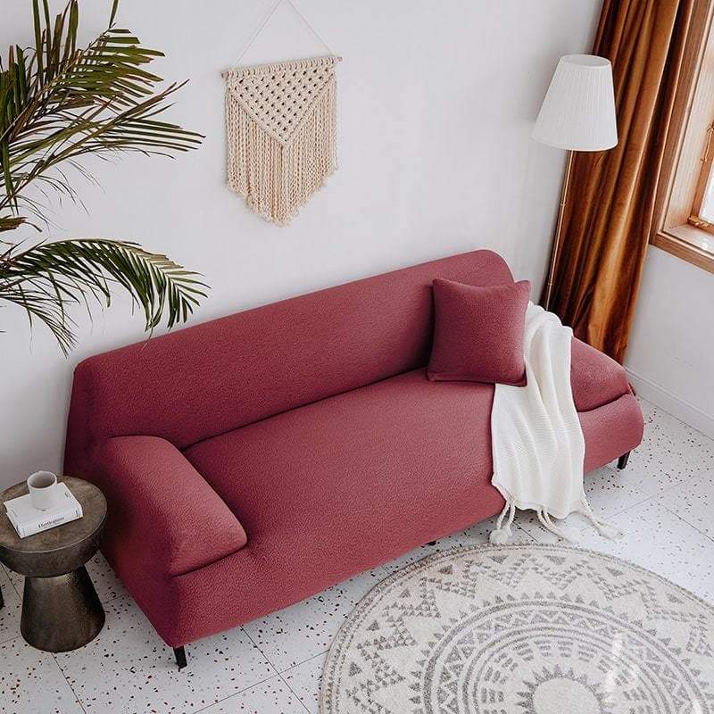 Brick Red Waterproof Sofa Cover 3 Brick Red Waterproof Sofa Cover - Image 3