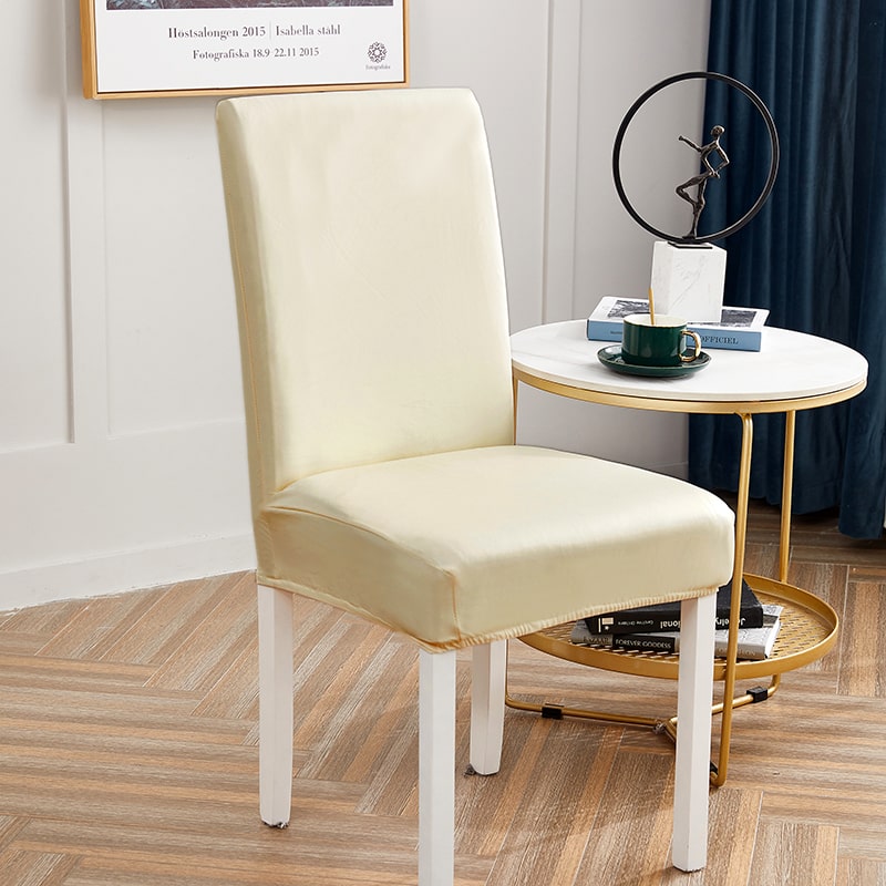 Cream Faux Leather Dining Chair Cover 1 Cream Faux Leather Dining Chair Cover
