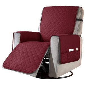 Burgundy Quilted Armchair Protector