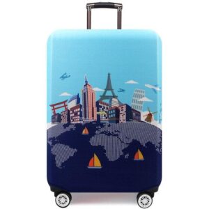 Touriste Print Suitcase Cover