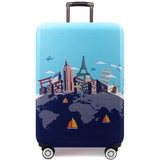 Touriste Print Suitcase Cover 1 Touriste Print Suitcase Cover