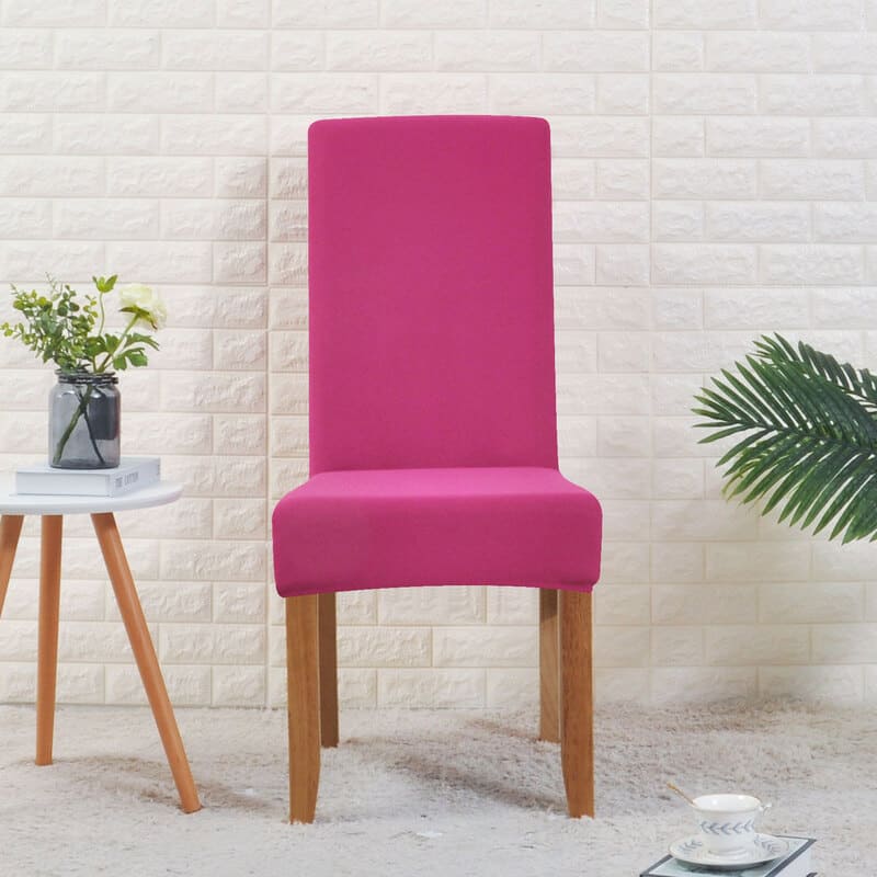 Rose Pink Dining Chair Cover, Wide Fit 2 Rose Pink Dining Chair Cover, Wide Fit - Image 2